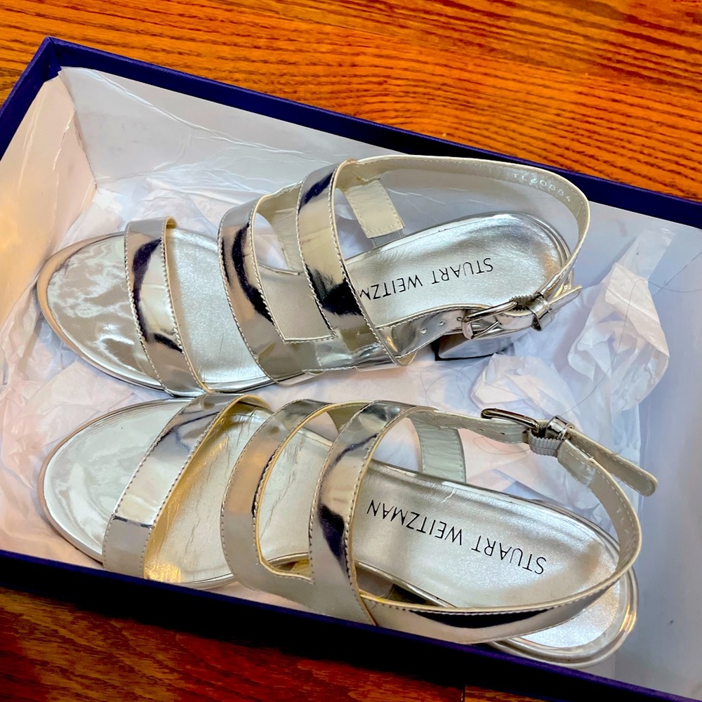 Stuart  WEITZMAN OPEN TOE SANDAL HEELS IN SIZE 6 - Picture 4 of 6